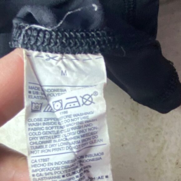 Active Go-Dry Quarter-Zip Top Black Starry Print Lightweight Breathable Stretchy - Picture 4 of 4